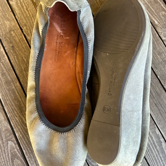 Gentle Souls shoes gray suede ballet flats Sz 8.5. By Kenneth Cole - Picture 4 of 8